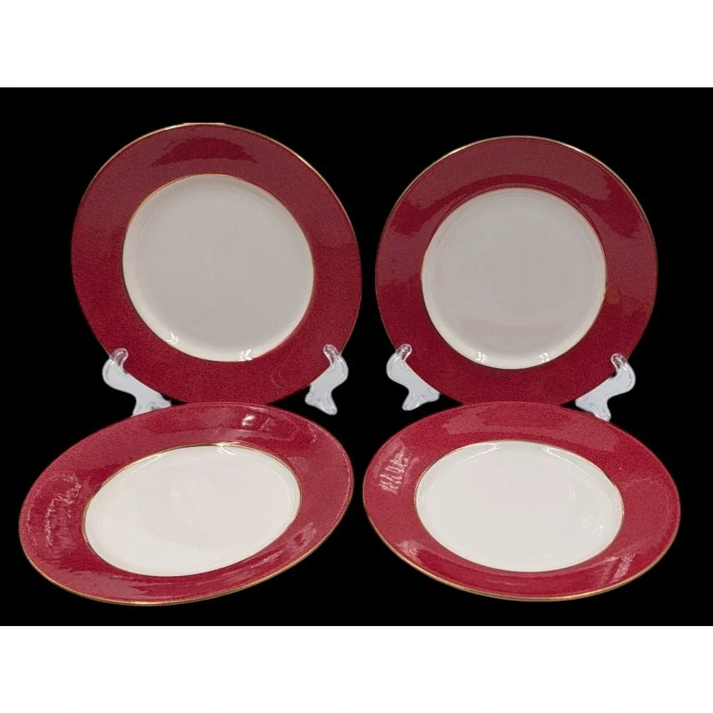 Nikko Riviera Red Bread Plates 6 3/8